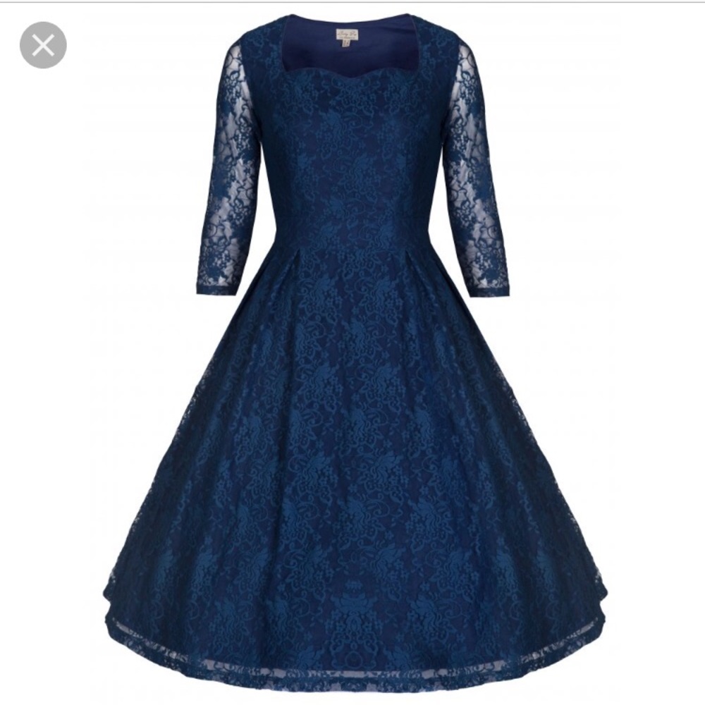 Dark blue lace dress